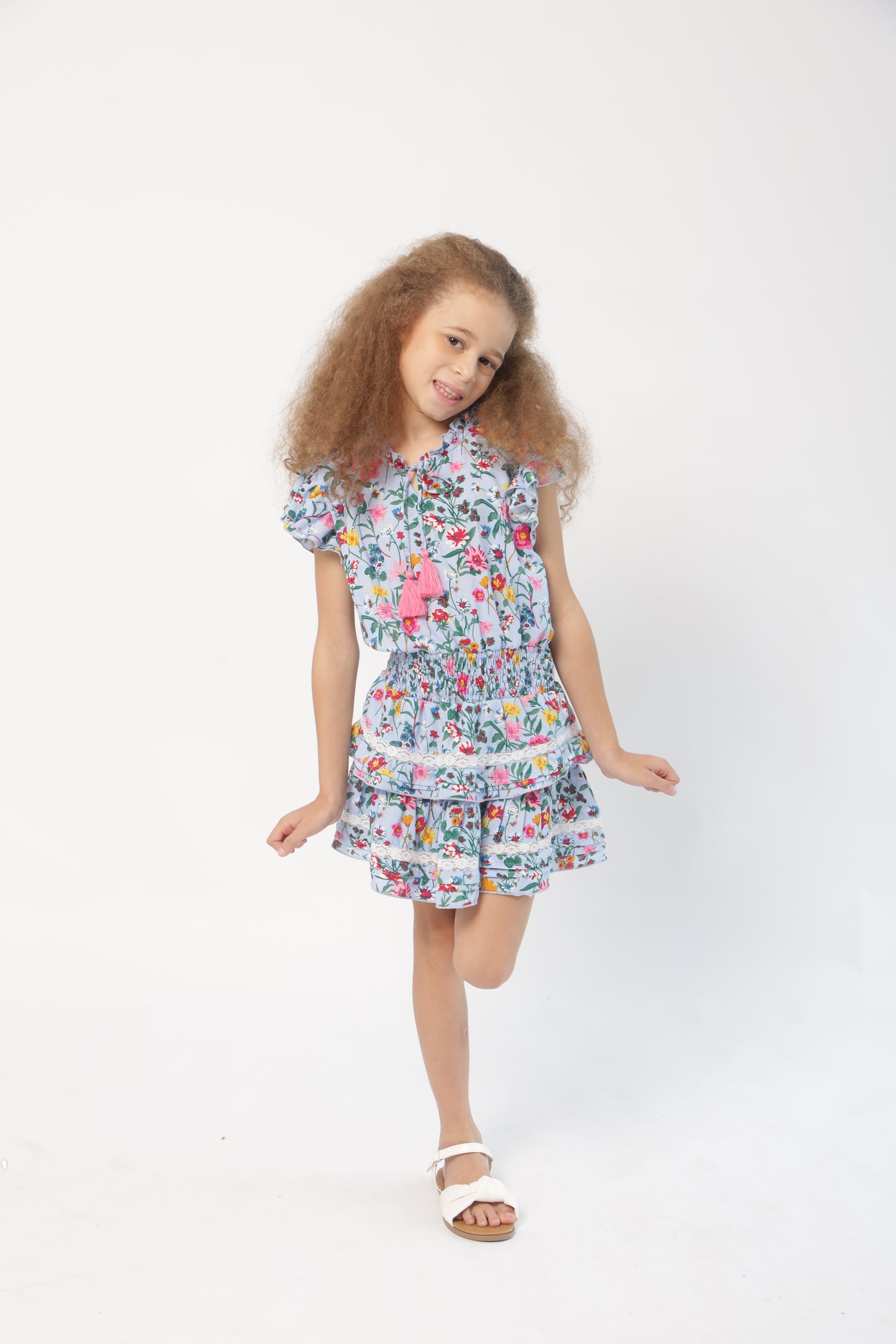 πΈ Lennon Dress β Light Blue Spring Floral πΈ