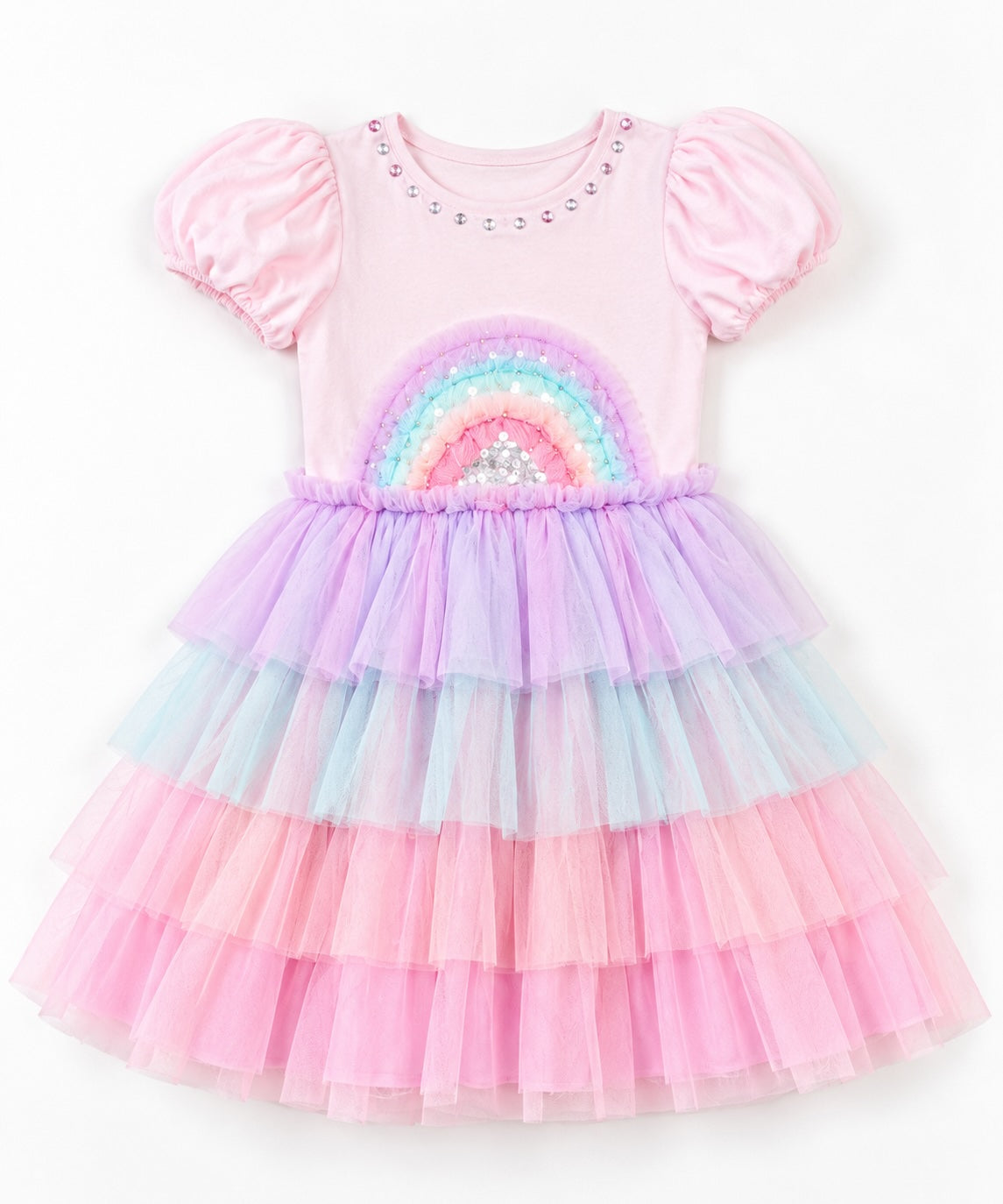 Rainbow Puff Dress