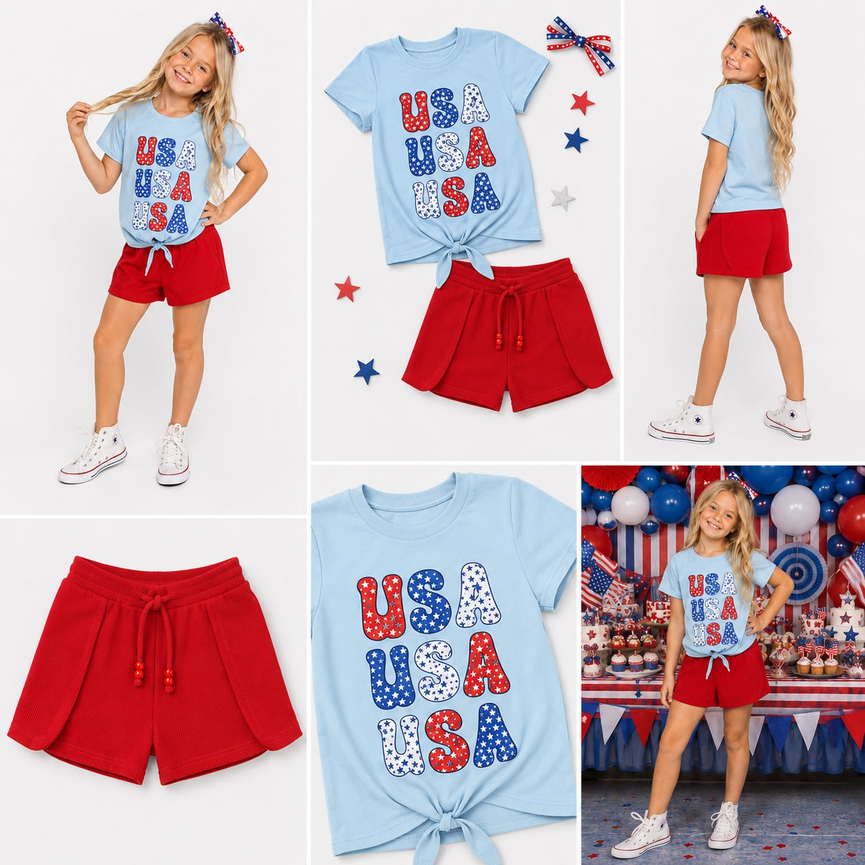All-American USA Short Set
