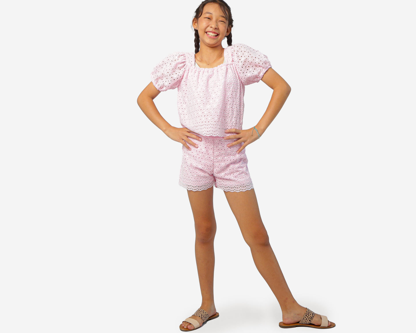Grace Eyelet Top + Short Set