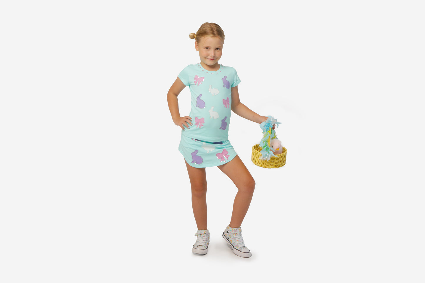Bunnies In Bloom Tee & Skort Set