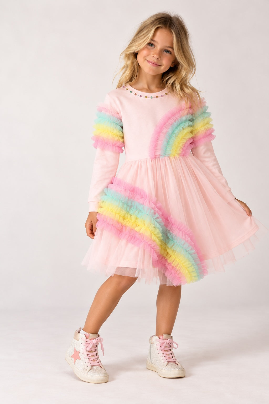 Rainbow Soutache Dress