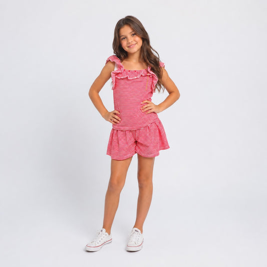 Sweet Summer Stripe Tank And Short Set